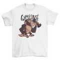 Gympanzee Cartoon T-shirt Design