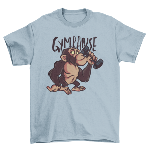 Gympanzee Cartoon T-shirt Design
