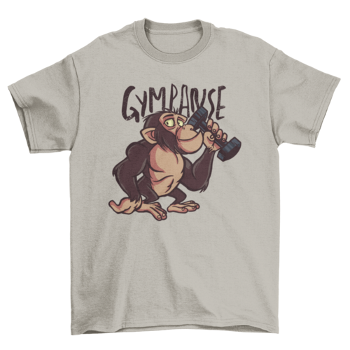 Gympanzee Cartoon T-shirt Design