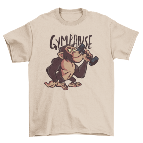 Gympanzee Cartoon T-shirt Design