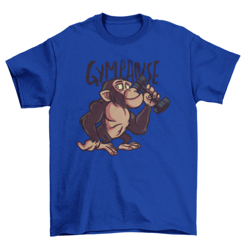 Gympanzee Cartoon T-shirt Design