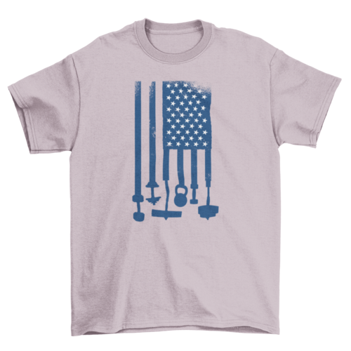 Weightlifting USA flag t-shirt