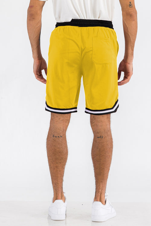 Mens Striped Basketball Active Shorts