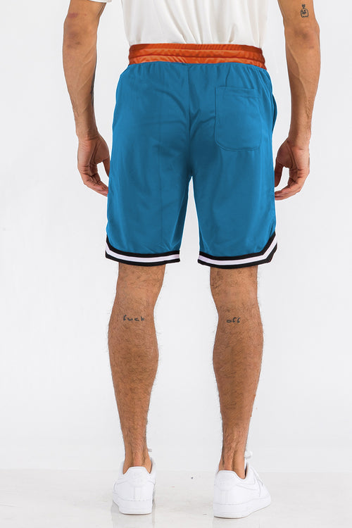 Mens Striped Basketball Active Shorts