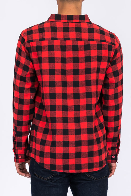 Buttoned Flannel Shirt