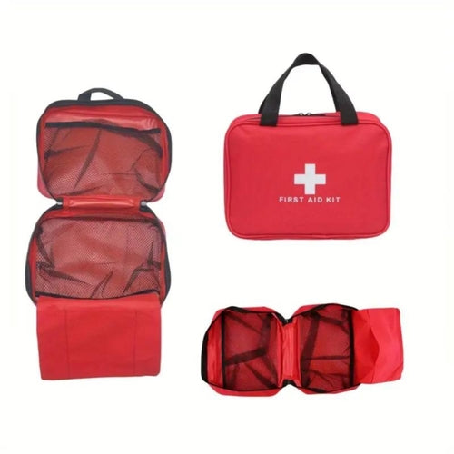 173pcs Large First Aid Kit: Portable Bag For Outdoors